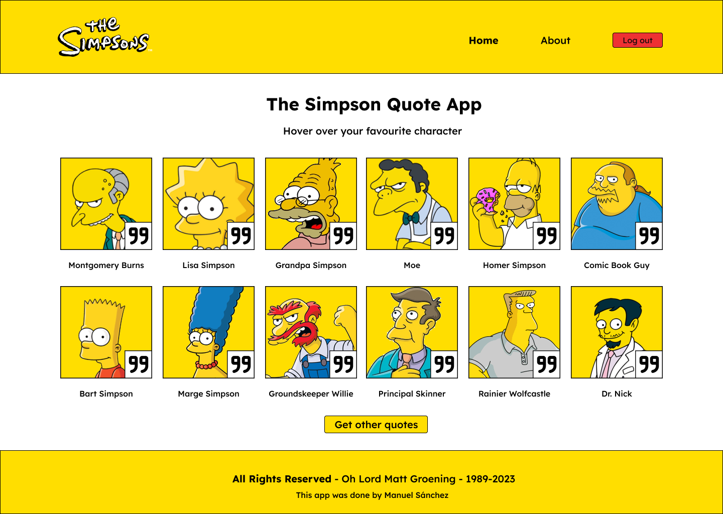 The Simpsons Quote App